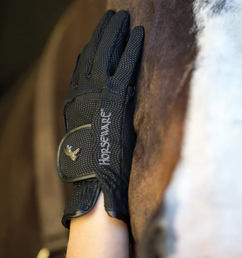 Horseware Competition Gloves - Black 